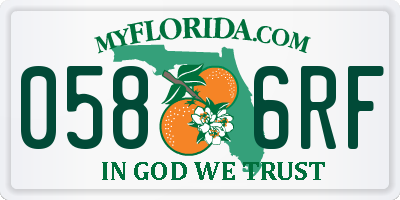 FL license plate 0586RF