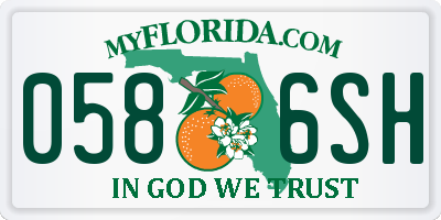 FL license plate 0586SH
