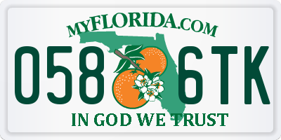 FL license plate 0586TK