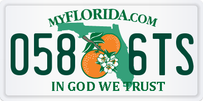 FL license plate 0586TS