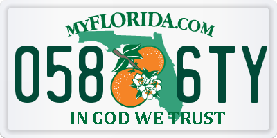 FL license plate 0586TY