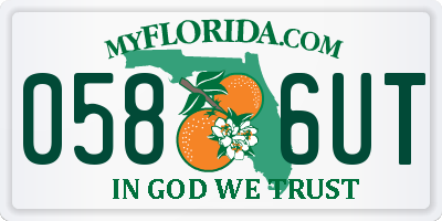 FL license plate 0586UT