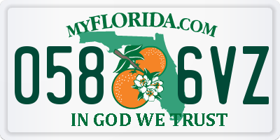 FL license plate 0586VZ