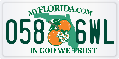 FL license plate 0586WL
