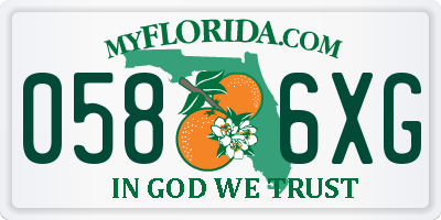 FL license plate 0586XG