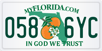 FL license plate 0586YC