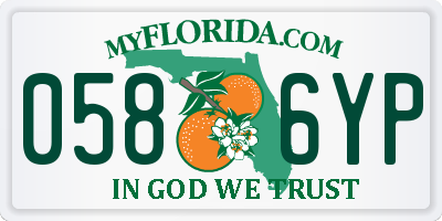 FL license plate 0586YP