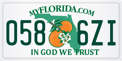 FL license plate 0586ZI