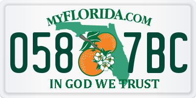 FL license plate 0587BC