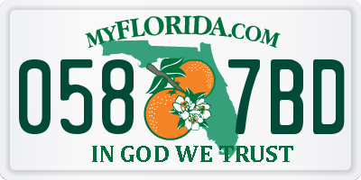 FL license plate 0587BD