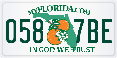 FL license plate 0587BE