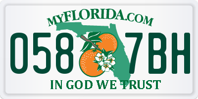 FL license plate 0587BH