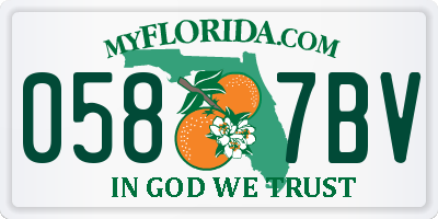 FL license plate 0587BV