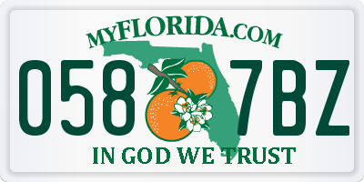 FL license plate 0587BZ
