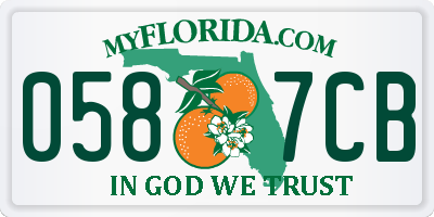 FL license plate 0587CB