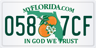 FL license plate 0587CF