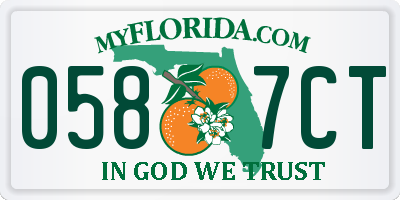FL license plate 0587CT