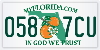 FL license plate 0587CU