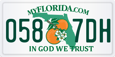 FL license plate 0587DH