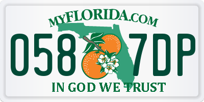 FL license plate 0587DP