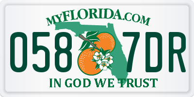 FL license plate 0587DR