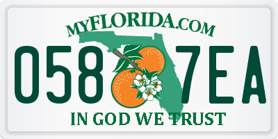 FL license plate 0587EA