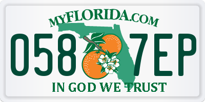 FL license plate 0587EP
