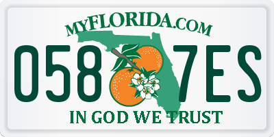 FL license plate 0587ES