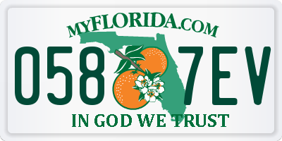 FL license plate 0587EV