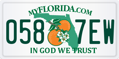 FL license plate 0587EW