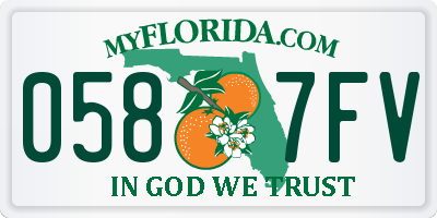FL license plate 0587FV