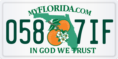 FL license plate 0587IF