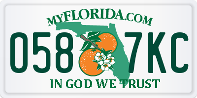 FL license plate 0587KC