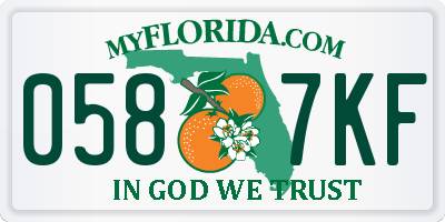 FL license plate 0587KF
