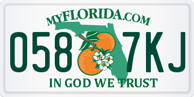 FL license plate 0587KJ