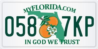 FL license plate 0587KP