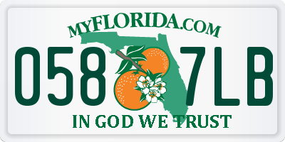 FL license plate 0587LB