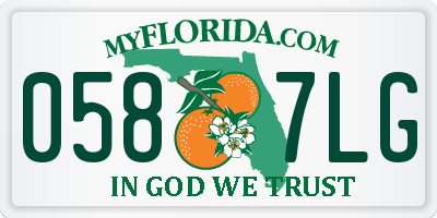 FL license plate 0587LG