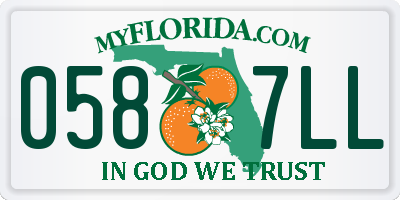 FL license plate 0587LL