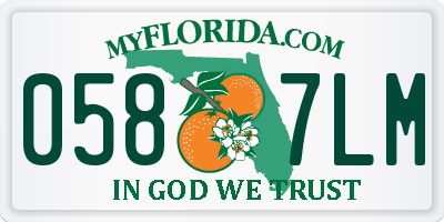FL license plate 0587LM