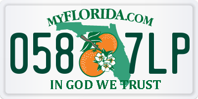 FL license plate 0587LP