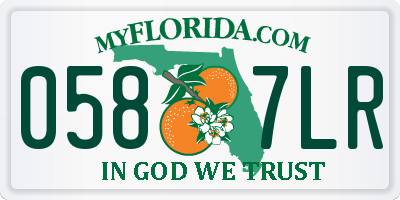 FL license plate 0587LR