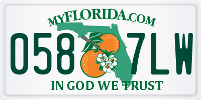 FL license plate 0587LW