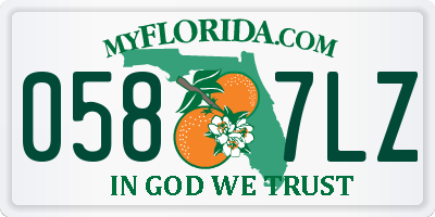 FL license plate 0587LZ