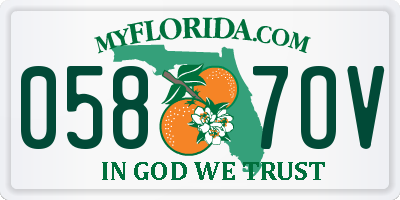 FL license plate 0587OV