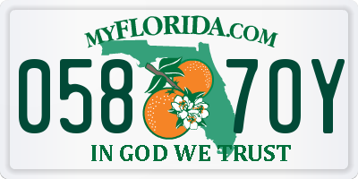 FL license plate 0587OY