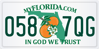FL license plate 0587QG