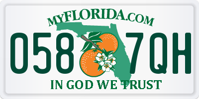 FL license plate 0587QH