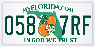 FL license plate 0587RF