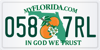 FL license plate 0587RL